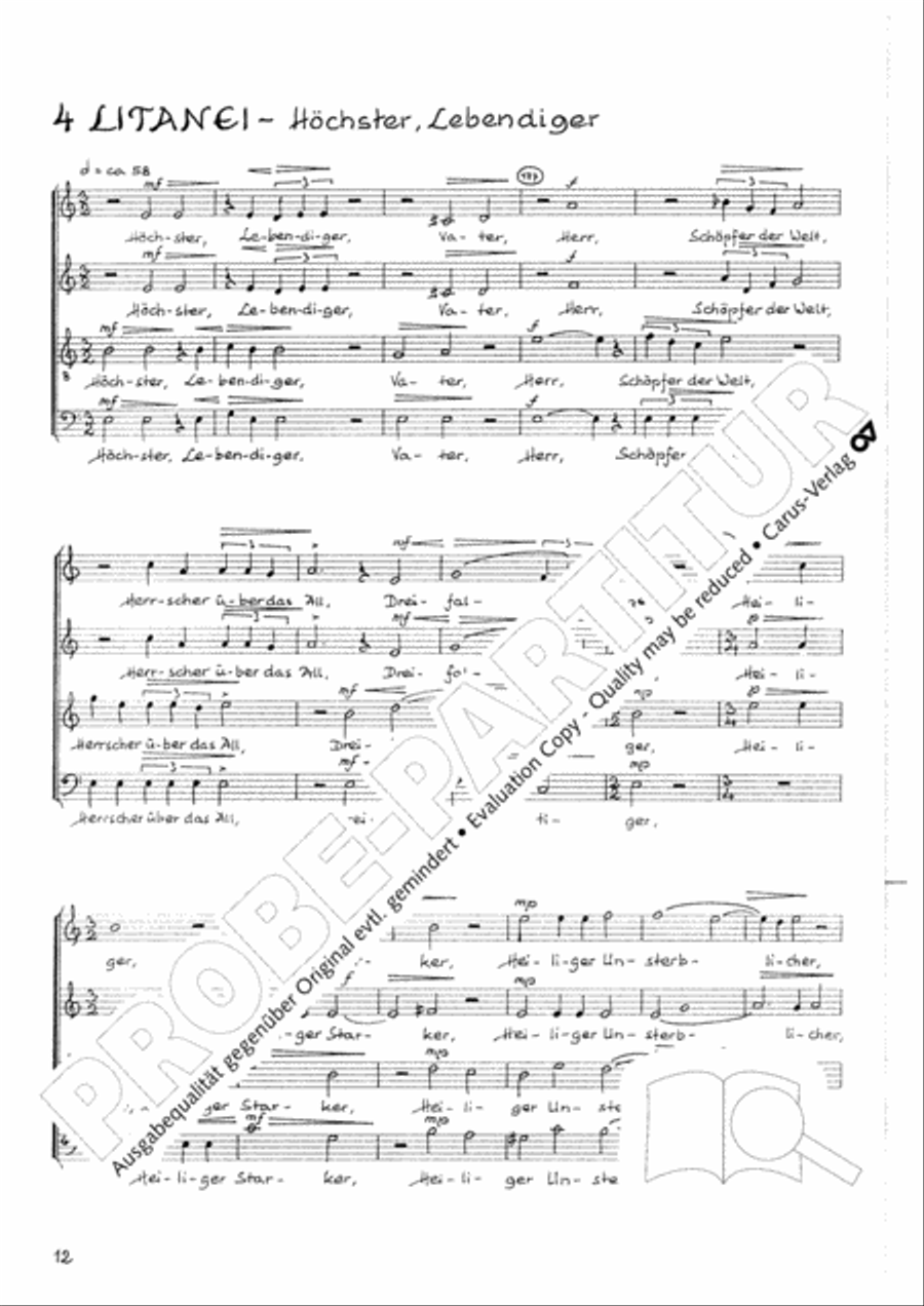 Namen-Gottes-Litanei Namen-Gottes-Litanei Mixed Choir scores gallery preview page 13