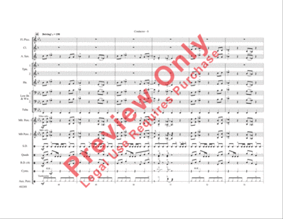 Die Another Day / Live and Let Die / James Bond Theme Marching Band scores gallery preview page 9