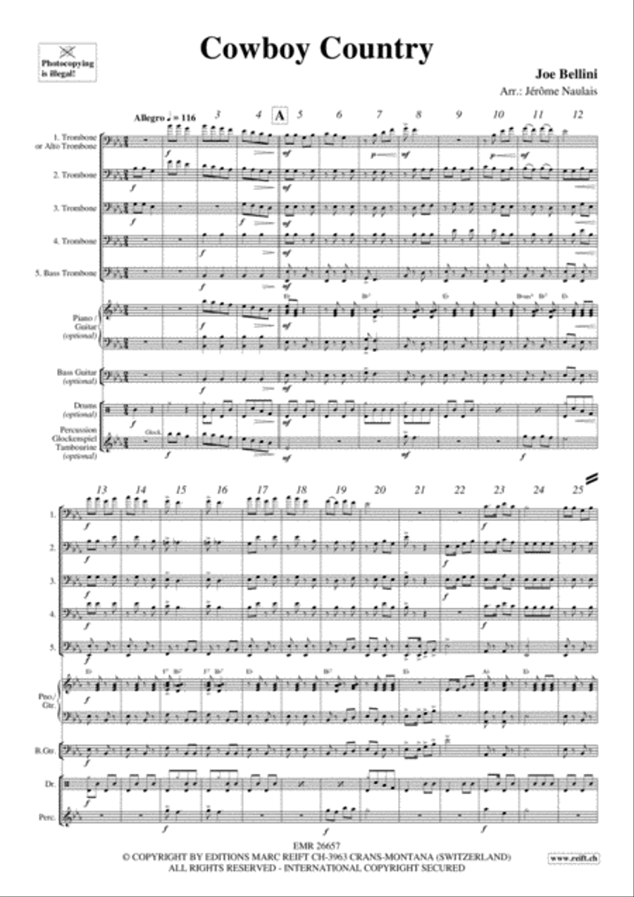 Cowboy Country Cowboy Country Trombone scores gallery preview page 3