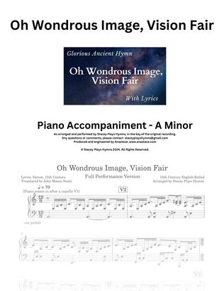Oh Wondrous Image, Vision Fair [Piano Accompaniment Only - A Minor]
