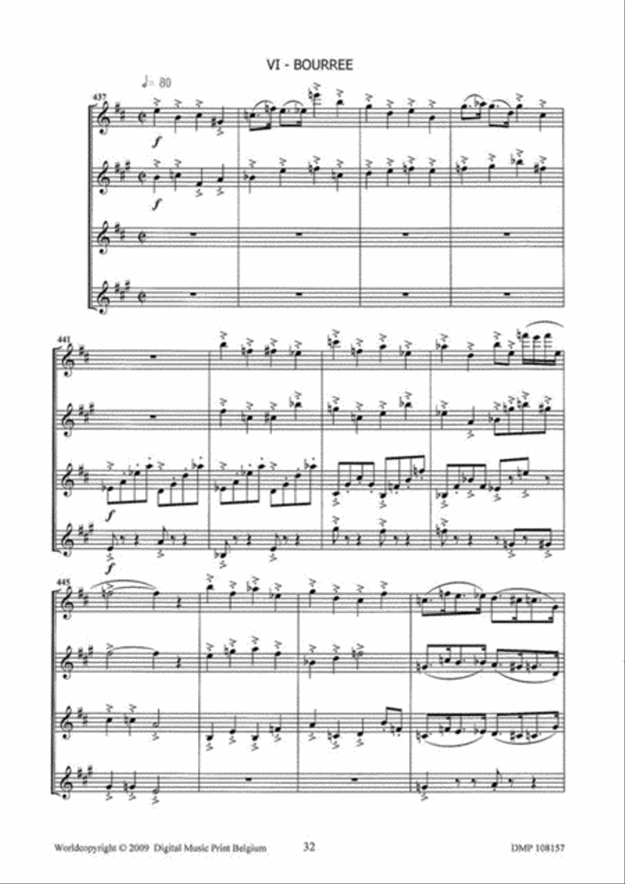 Partita For Sax Quartet Partita For Sax Quartet Saxophone Quartet scores gallery preview page 7