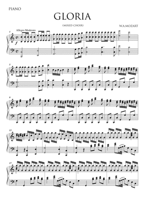 Gloria (Mozart) Piano