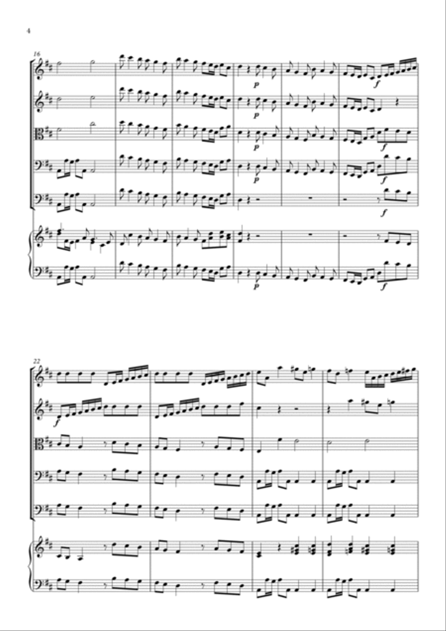 Concerto for Strings in D major RV 124 String Orchestra scores gallery preview page 3