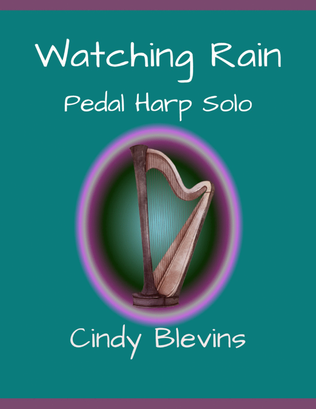 Book cover for Watching Rain, solo for Pedal Harp