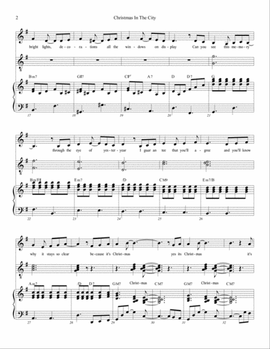 Christmas in the City from the musical Ben & Jake Voice scores gallery preview page 2