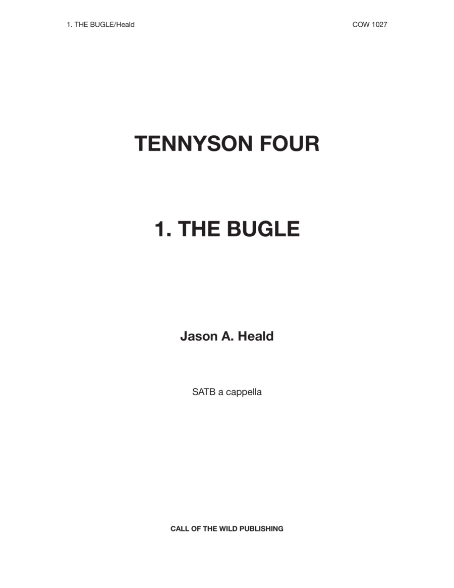 Book cover for "The Bugle" for SATB choir