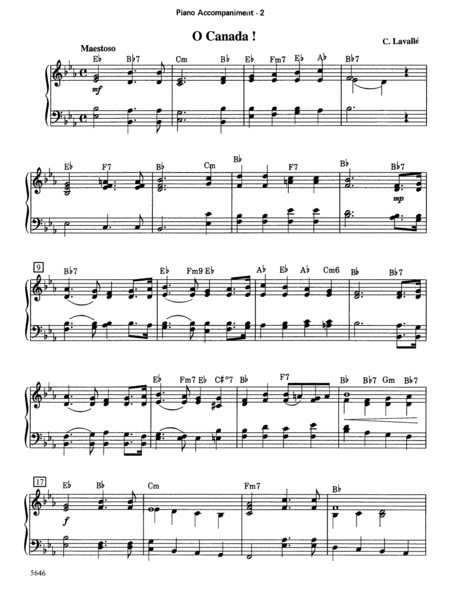 Three National Anthems (Star Spangled Banner, O Canada!, America/God Save the Queen): Piano Accompaniment