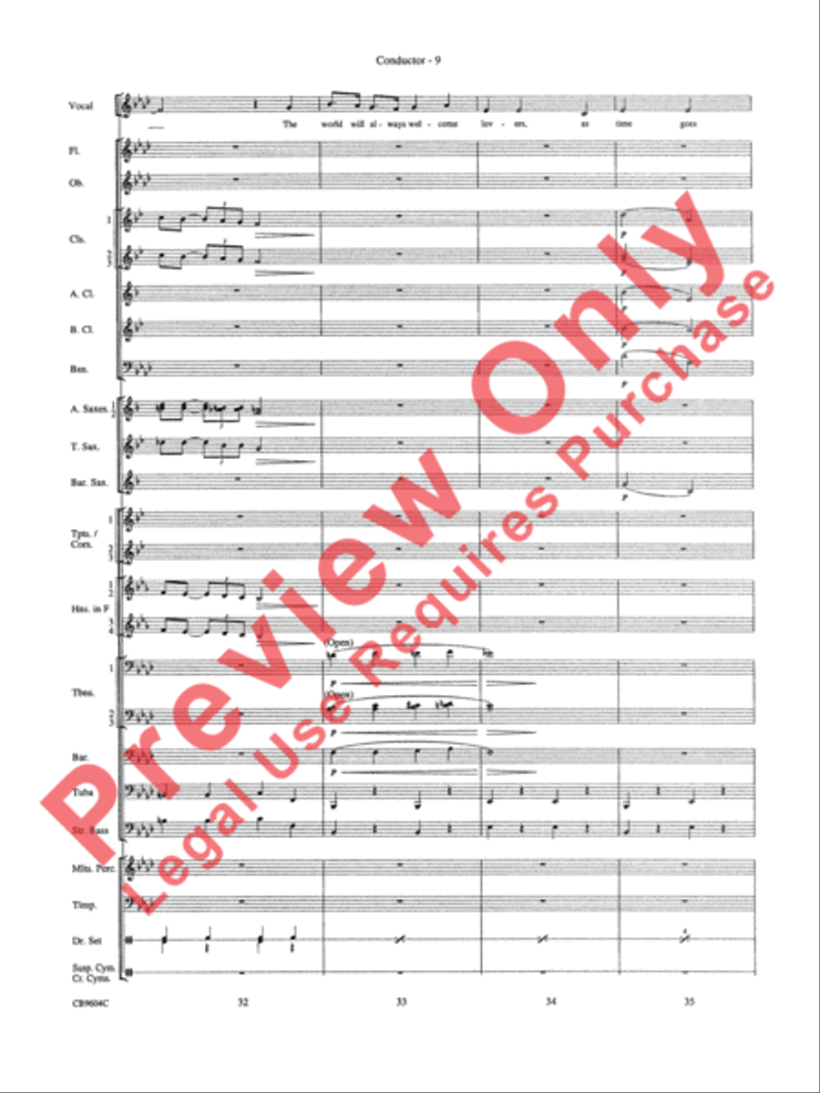 As Time Goes By Concert Band scores gallery preview page 12
