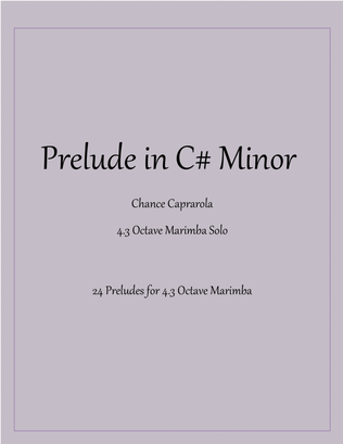 Prelude in C Sharp Minor - 4.3 Octave Marimba