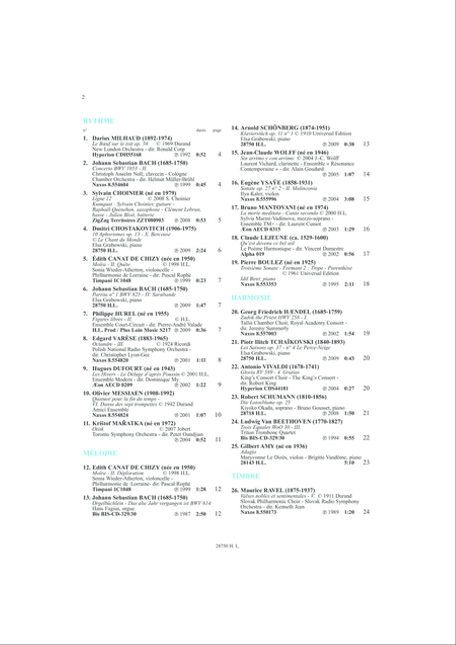 La dictee en musique - Volume 7 - 3eme cycle CD scores gallery preview page 2