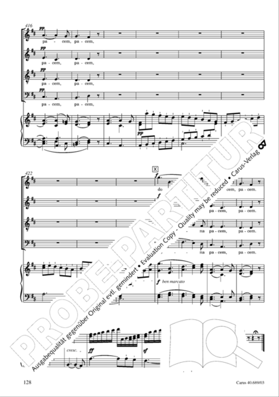 Missa solemnis Missa solemnis 4-Part scores gallery preview page 129