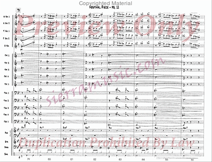 Festival Piece Big Band scores gallery preview page 12