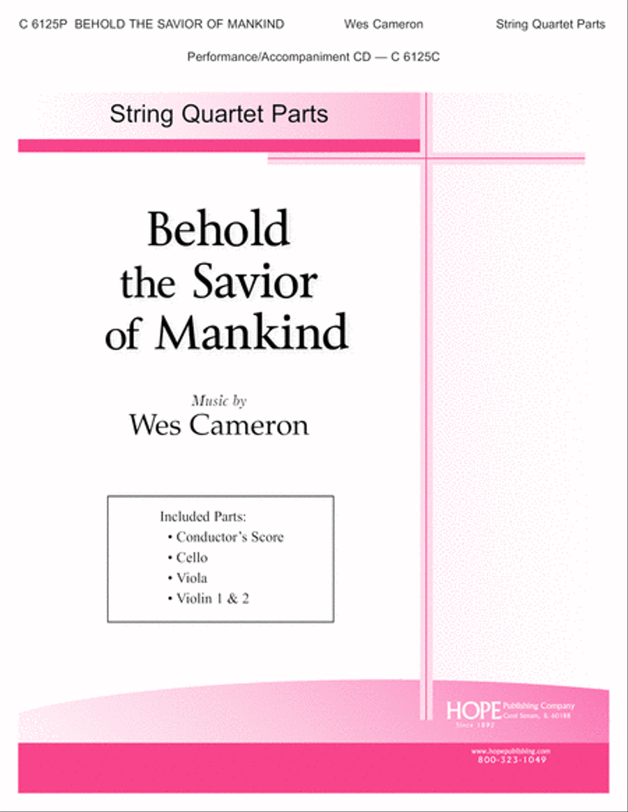 Behold the Savior of Mankind Cello scores gallery preview page 1