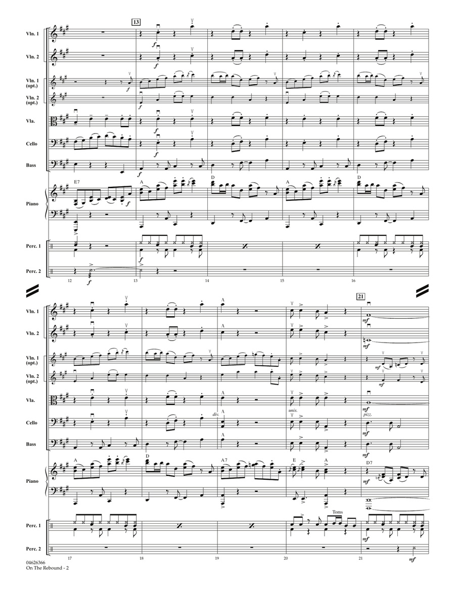 On the Rebound - Full Score Orchestra scores gallery preview page 2
