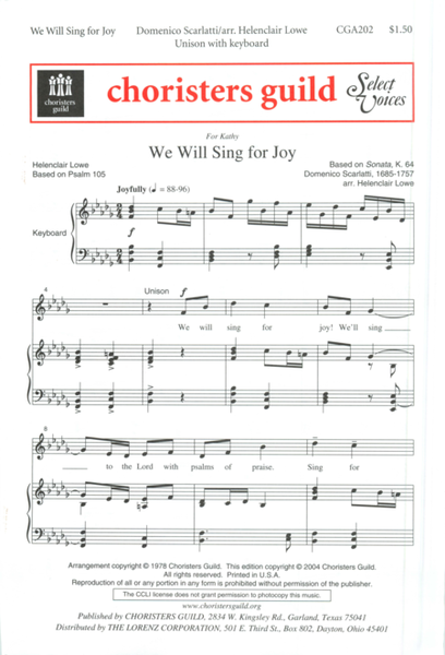 We Will Sing for Joy image number null
