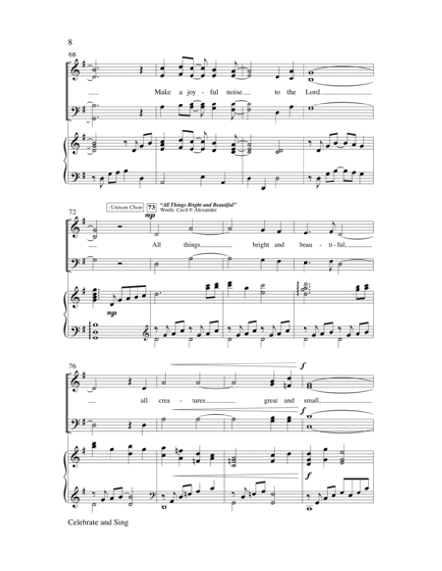 Celebrate and Sing Celebrate and Sing 4-Part scores gallery preview page 8