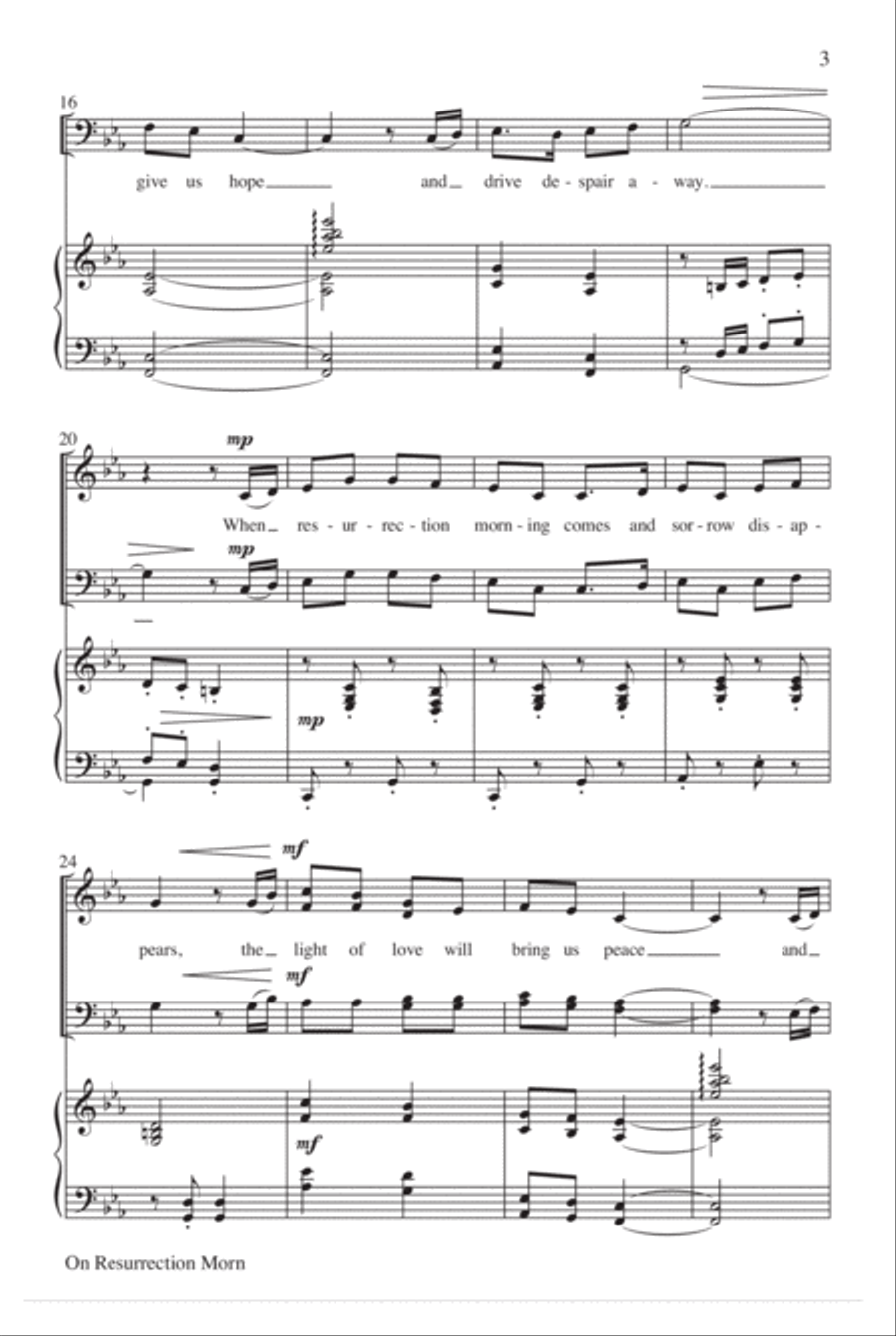 On Resurrection Morn 4-Part scores gallery preview page 3