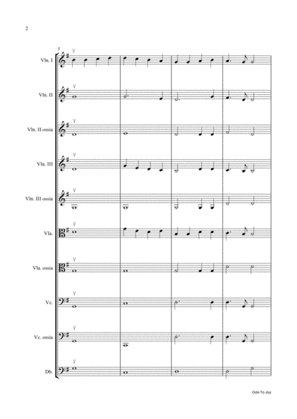 Ode To Joy (Flexible string quartet/ensemble) image number null