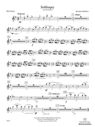 Soliloquy for Orchestra: Piccolo