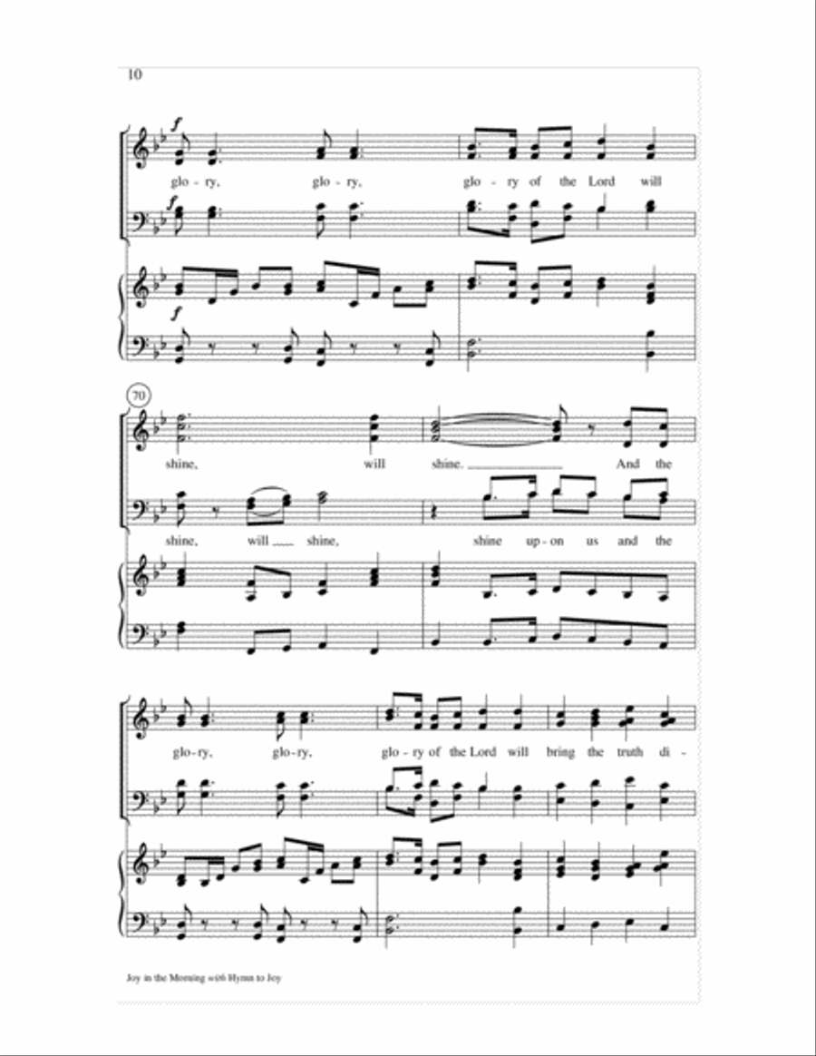 Joy in the Morning with Hymn to Joy 4-Part scores gallery preview page 10