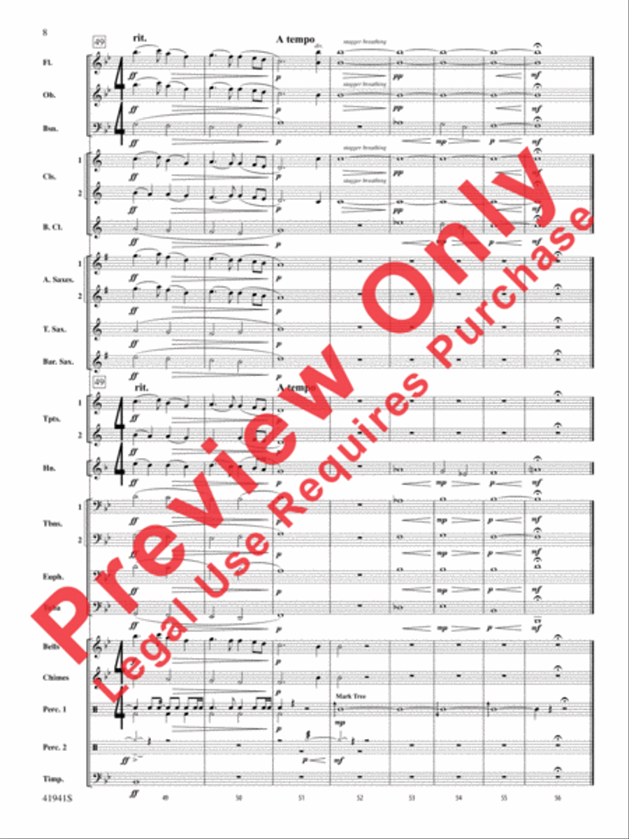Forgotten Heroes Concert Band scores gallery preview page 9