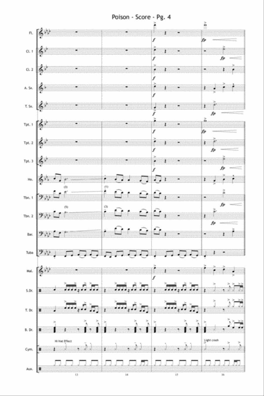 Poison Poison Marching Band scores gallery preview page 5