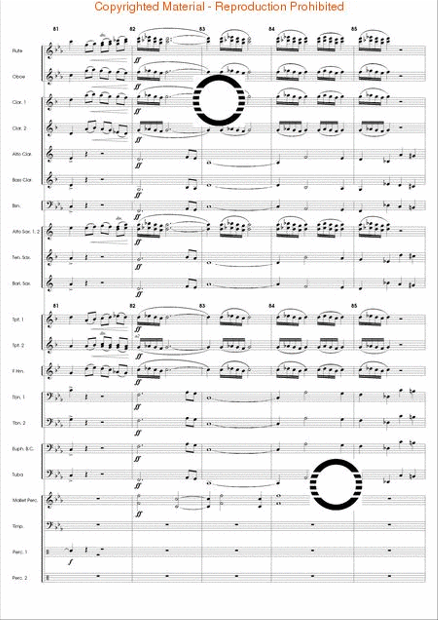 Fire Dance Concert Band scores gallery preview page 18