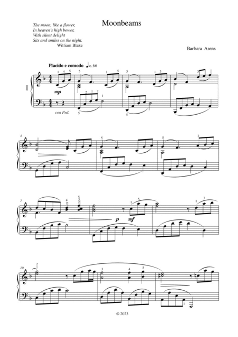 Nocturne I - Moonbeams Piano Method scores gallery preview page 2