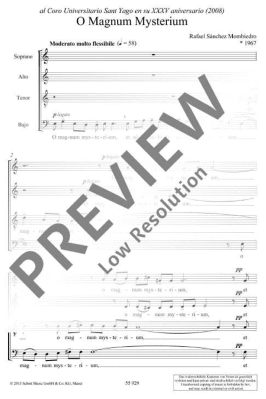 O magnum mysterium 4-Part scores gallery preview page 4