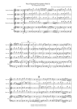 2 Classical Favourites for Saxophone Quartet (volume three)