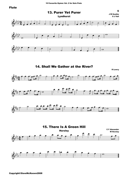 16 Favourite Hymns Vol.2 for solo Flute image number null