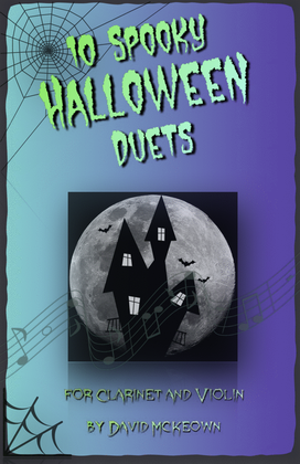 Book cover for 10 Spooky Halloween Duets for Clarinet and Violin