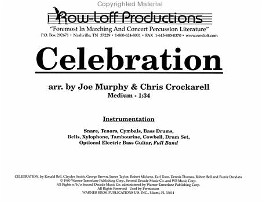 Celebration Celebration Percussion Ensemble scores gallery preview page 2