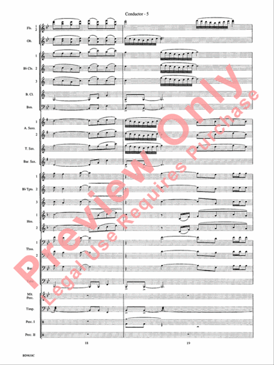 The Spirit of Orpheus (A Sinfonian Celebration) Concert Band scores gallery preview page 8