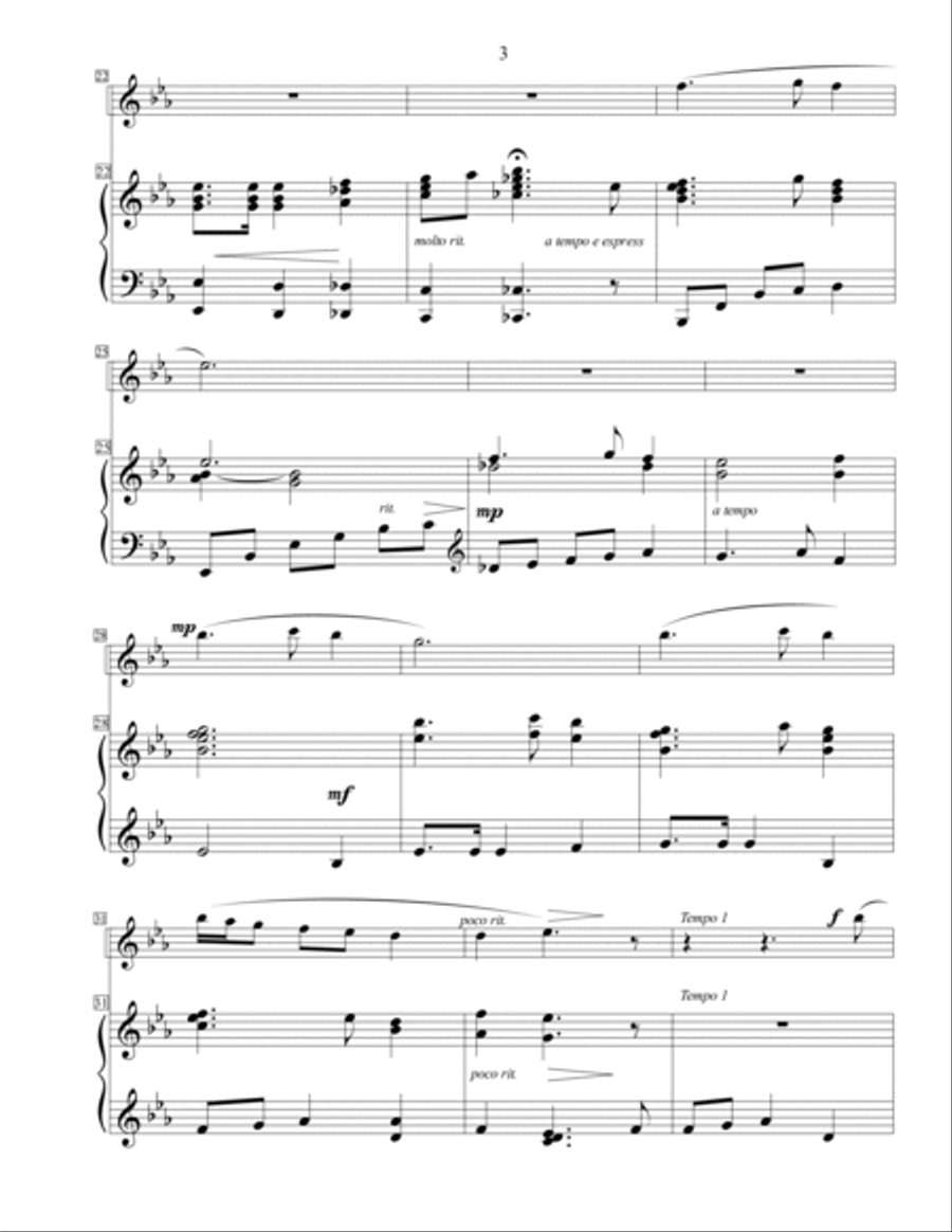 O Christmas Tree with a hint of Silent Night Flute Solo scores gallery preview page 4