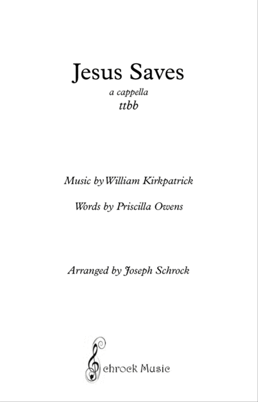 Jesus Saves Jesus Saves TTBB scores gallery preview page 1