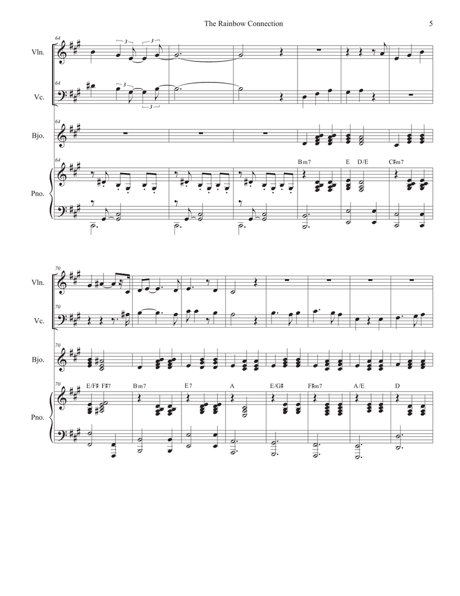 The Rainbow Connection The Rainbow Connection Piano Trio scores gallery preview page 5