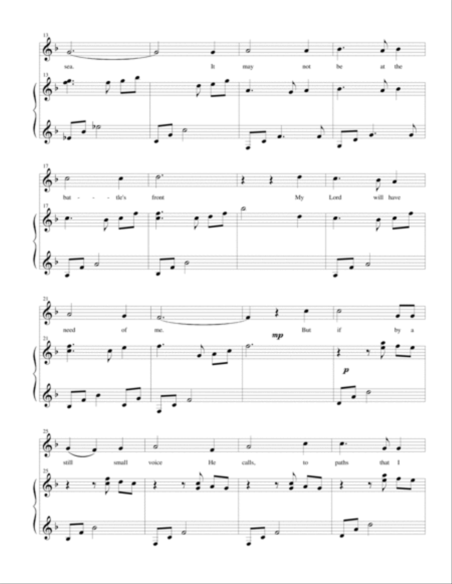 I'll Go Where You Want Me to Go Voice scores gallery preview page 2