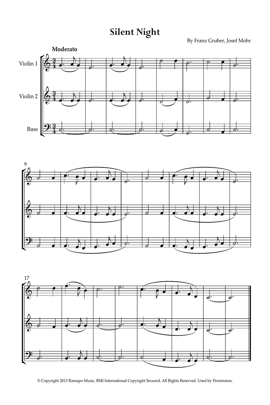 Silent Night Silent Night Small Ensemble scores gallery preview page 1