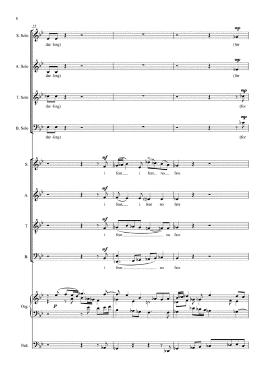 "i carry your heart" - for SATB, semichorus and organ image number null