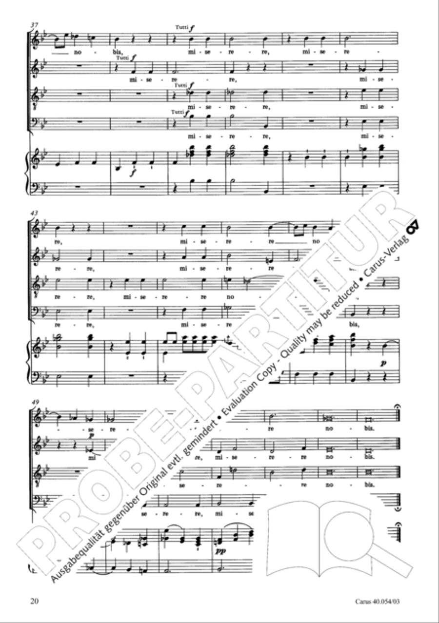 Litaniae Lauretanae B.M.V in B 4-Part scores gallery preview page 21
