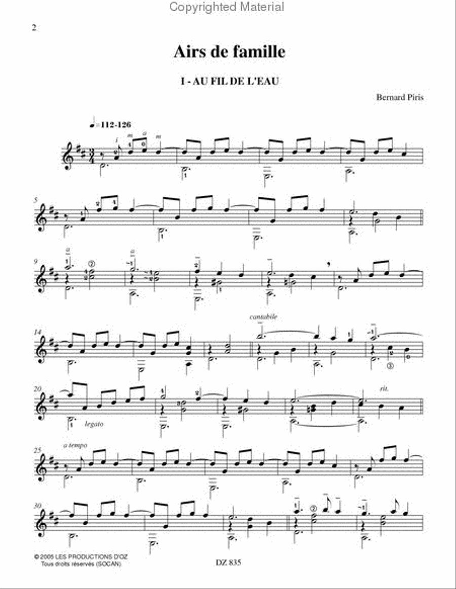 Airs de famille, vol. 2 Classical Guitar scores gallery preview page 2