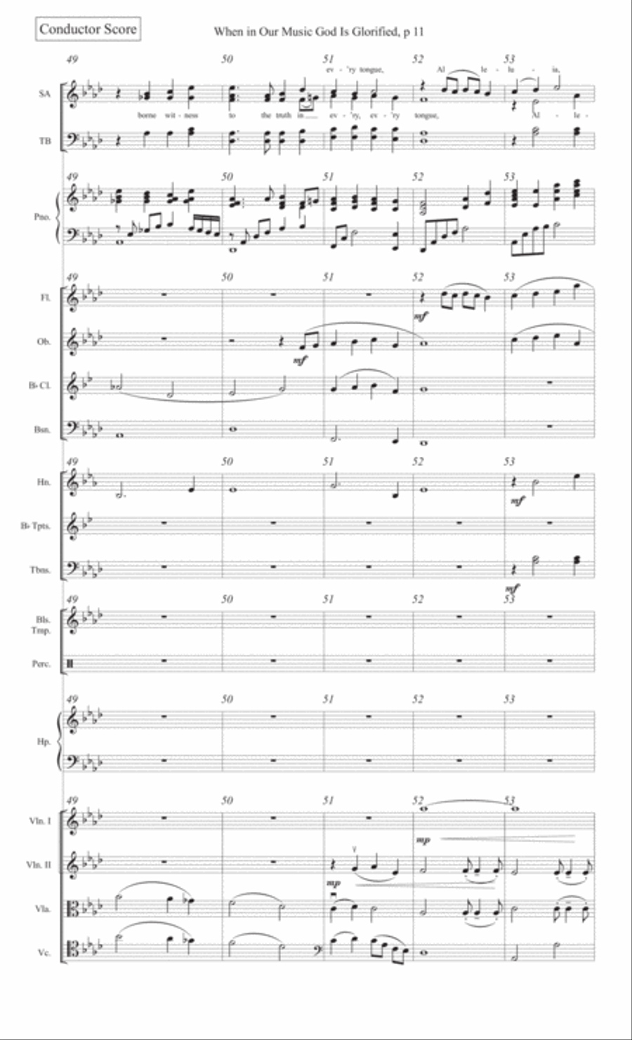 When in Our Music God Is Glorified 4-Part scores gallery preview page 13