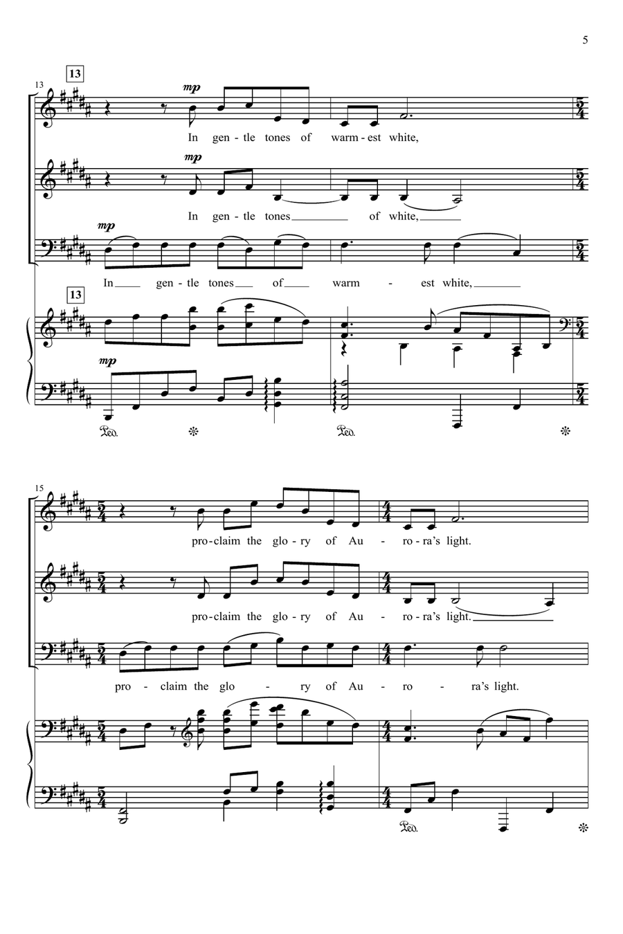 Glow (arr. Emily Crocker) 3-Part scores gallery preview page 3