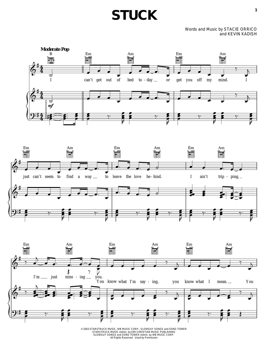 Stuck Acoustic Guitar scores gallery preview page 1
