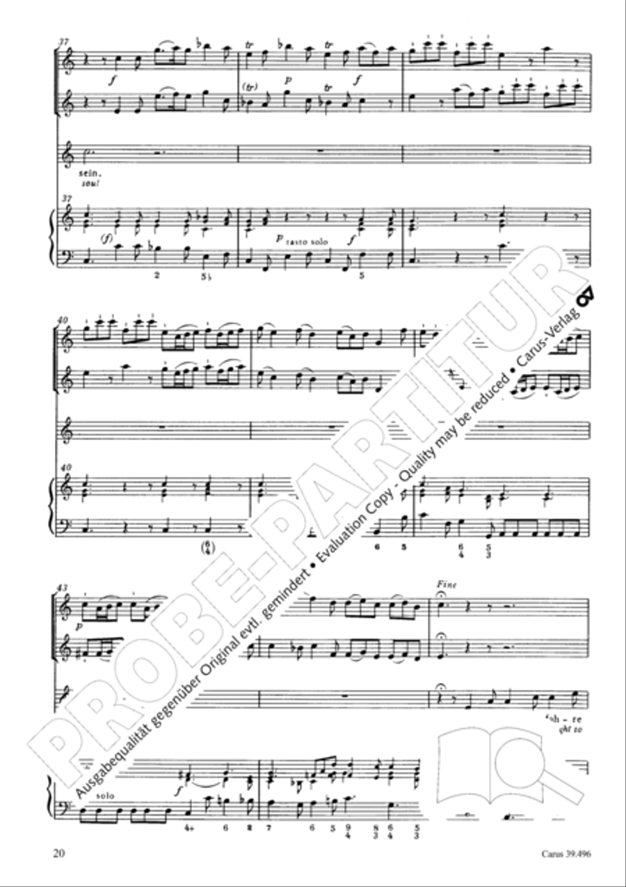 Triumph, O heavens (Jauchzet, ihr Himmel) SA scores gallery preview page 21
