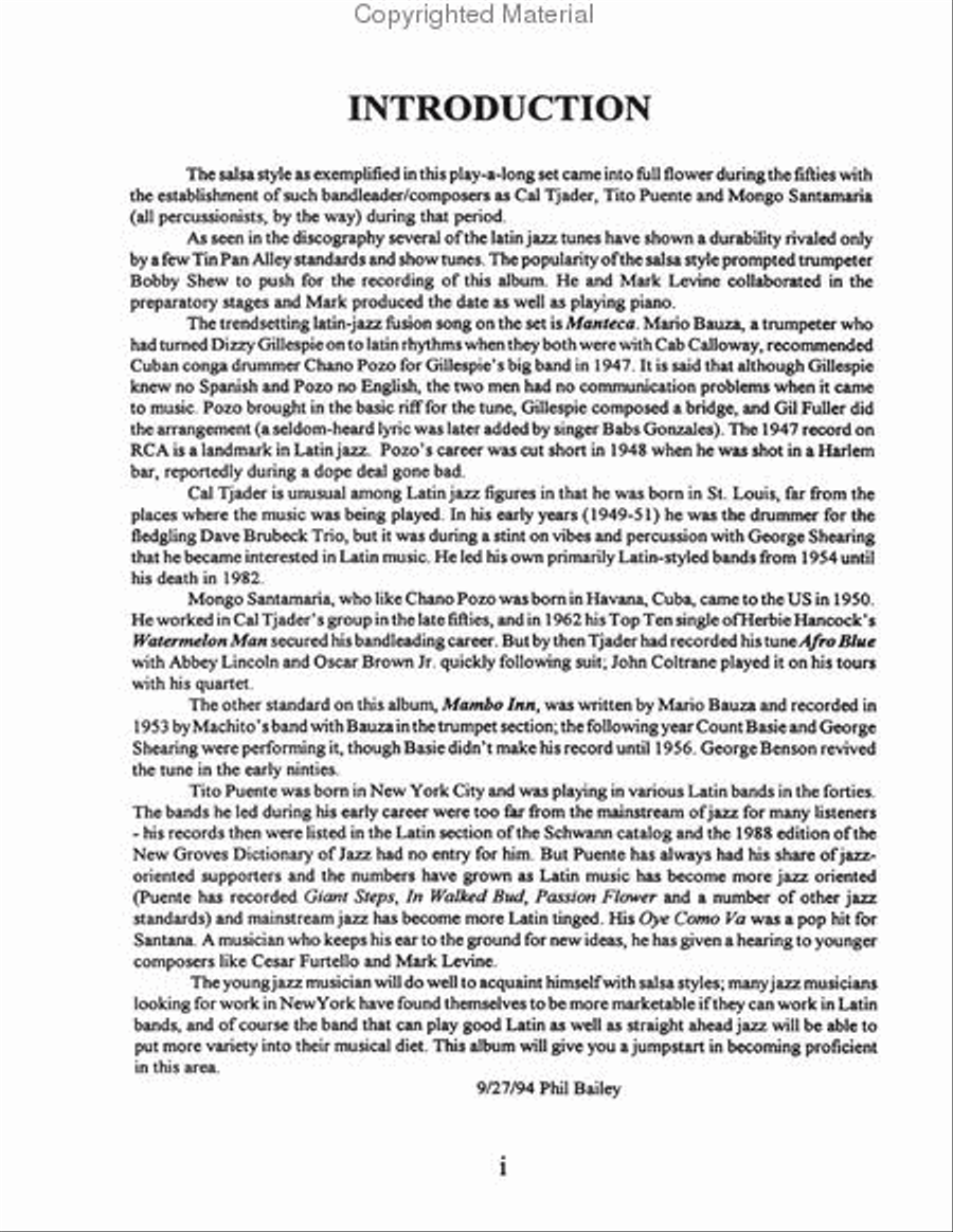Volume 64 - Salsa Latin Jazz Voice scores gallery preview page 3