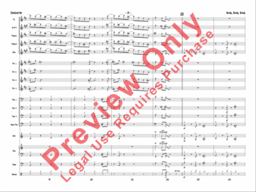 Sing, Sing, Sing Jazz Ensemble scores gallery preview page 16