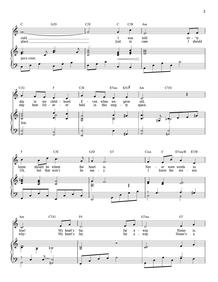 Home (from Beauty and the Beast: The Broadway Musical) High Voice scores gallery preview page 3