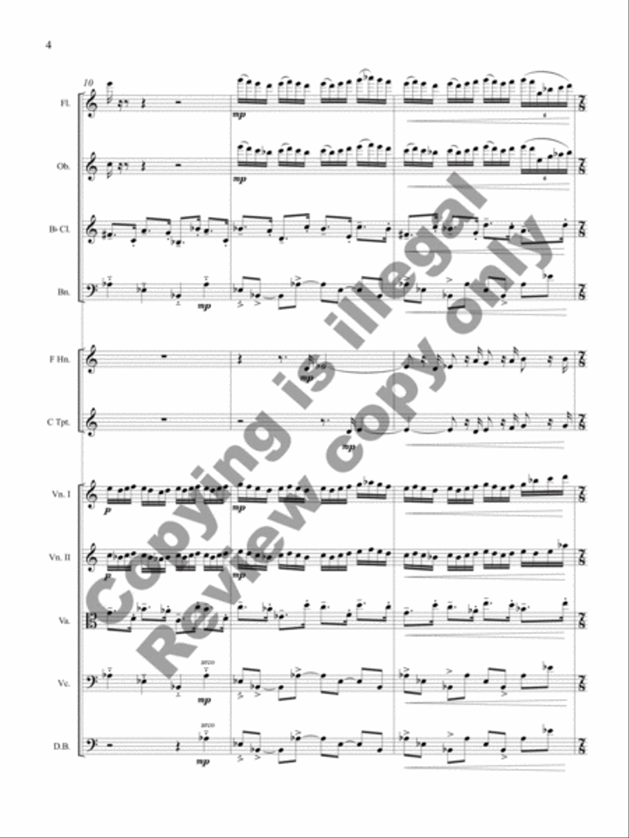 Sinfonietta for Eleven Instruments (Full Performance Set) Oboe scores gallery preview page 6